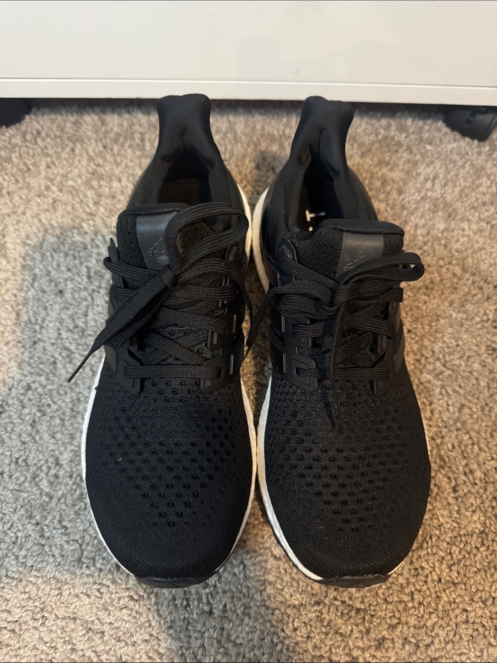 adidas Black and White Men's Athletic Running Shoes